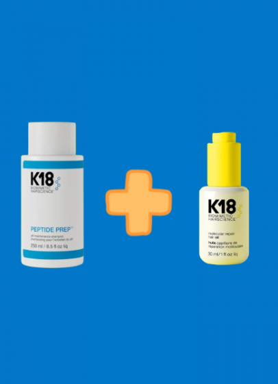 K18Peptide™ Damage Shield Shampoo 250ml + K18Peptide™ Leave-in molecular repair hair oil 30ml